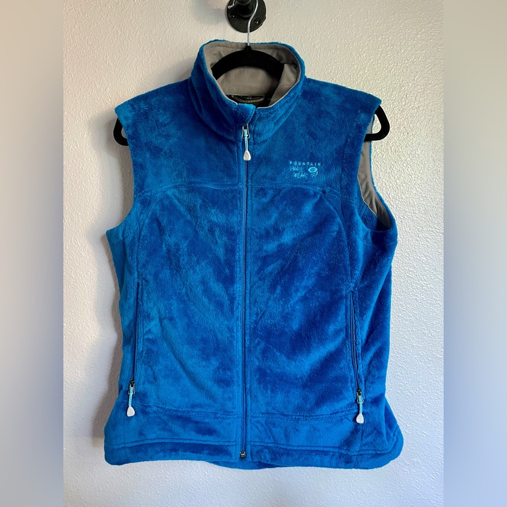 Mountain Hardwear Pyxis Blue Sleeveless Fleece Outdoor Hiking Cozy Vest Medium